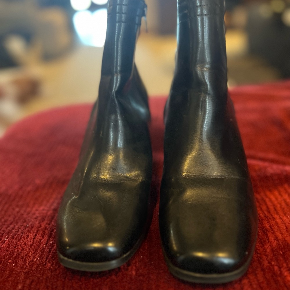 Covington 8.5 W heeled booties with 2.5 inch heel; worn to one event